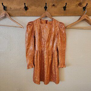 Batsheva Mini Prairie Holographic Rose Dress